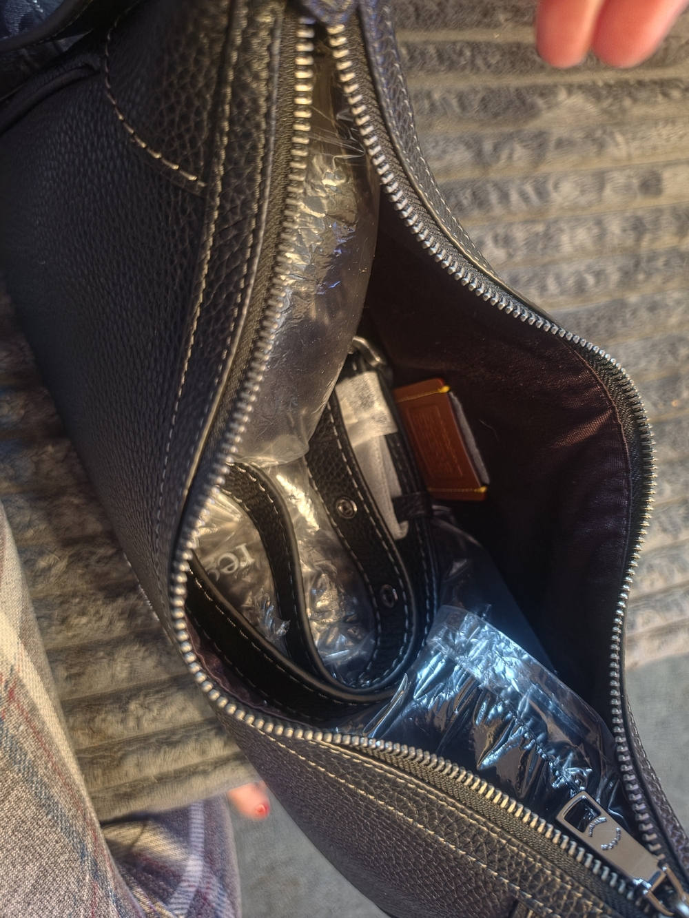 Coach Black Pebbled Leather Shoulder Bag. Small Coach Ella. - Picture 2 of 3